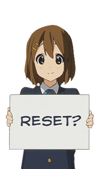 anime girl with reset sign